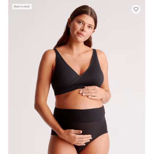 Seamless Crossover Nursing & Lounge Bra (2-pack) in Black