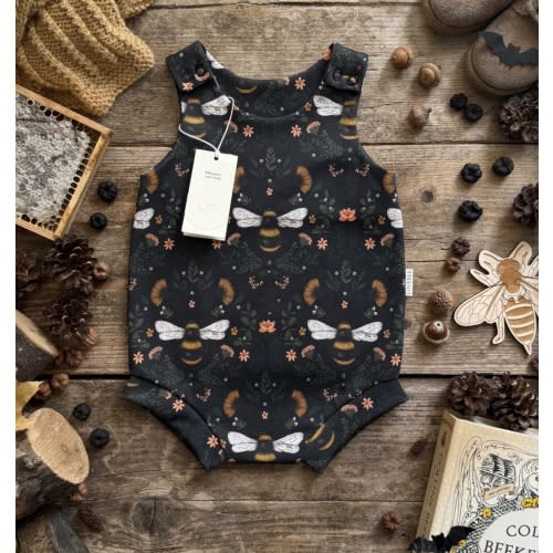 Dark Bee & Boo-tanicals Bloomer Romper