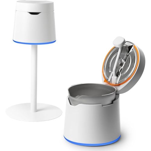 Carepod One Plus with Stand - Stainless Steel Humidifier for Large Room with Mood Light, Quiet & Safe for Baby, Only 3 Washable Parts, Easy to Clean Ultrasonic Cool Mist Humidifiers for 30Hrs, 1Gal/4L