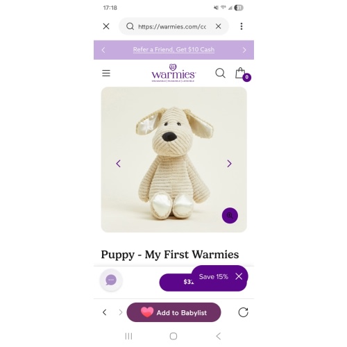 Puppy - My First Warmies