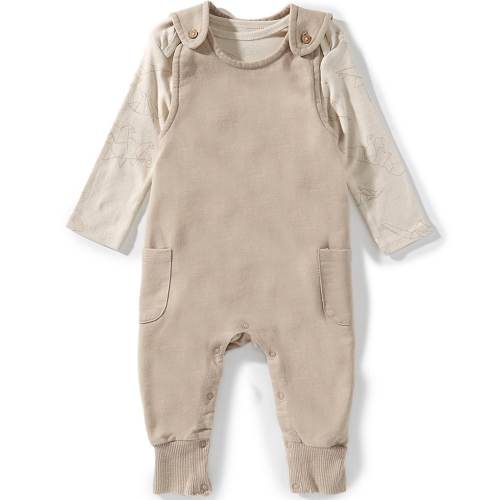 Burt's Bees Baby Boy Organic Cotton Origami Dino's Jumpsuit Set