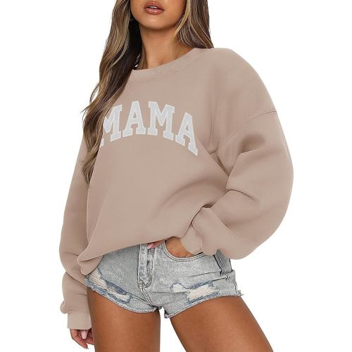 LOMON Crewneck Sweatshirt for Women Casual Oversized Pullover Hoodies Long Sleeve Fleece Tops Sweater