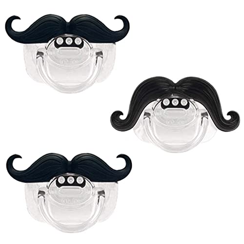 3pcs Mustache Pacifier, Gentleman Mustache Baby Pacifier, Pacifier 0-36 Months, Gift Pacifiers for Boys and Girls
