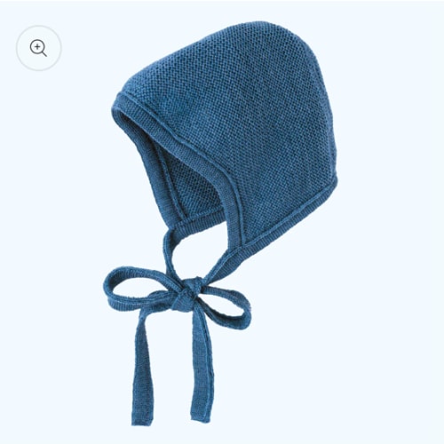 DISANA Knitted Baby Bonnet in Organic Merino Wool – Danish Woolen Delight