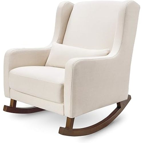 Babyletto Kai Rocker in Performance Natural Eco-Twill, Water Repellent & Stain Resistant, Greenguard Gold and CertiPUR-US Certified