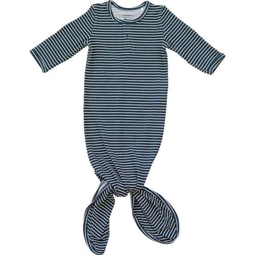 Bamboo Knot Gown (Navy Stripes)
