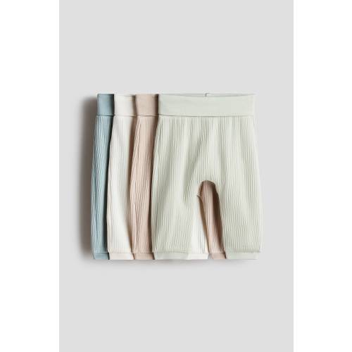 Purple/floral 4-pack Ribbed Cotton Pants for kids | H&M CA