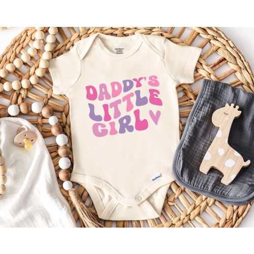 Daddy's Little Girl Onesie®, Daddy's Girl Baby Bodysuit, Gift For Baby Girl, New Dad Daddy Gift, Baby Shower Gift Onesie® (SC-MI678DFG)