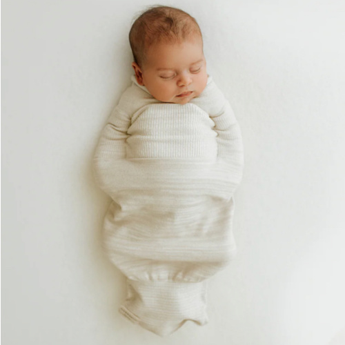 Bamboo Blend Beige Swaddle Sleep Sack - Small (6-12 pounds)