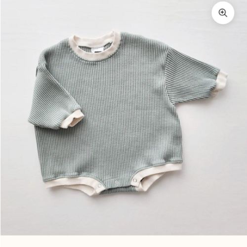 Baby Waffle Sweatshirt Romper
