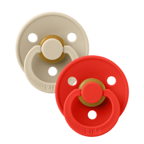 BIBS Colour Pacifier 2 Pack - Vanilla/Candy Apple – Bibsworld store US