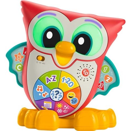 Fisher-Price Toddler Learning Toy Linkimals Light-Up & Learn Owl for Ages 18+ Months, Compatible Only with Linkimals Items