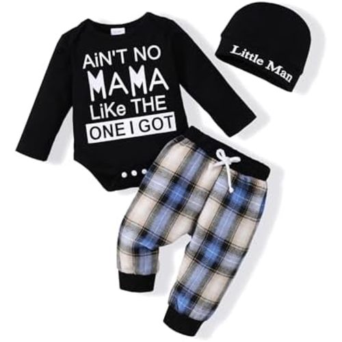 Newborn Infant Baby Boy Clothes Fall Winter Outfits New to The Crew Outfit Toddler Baby Boy Clothes Set