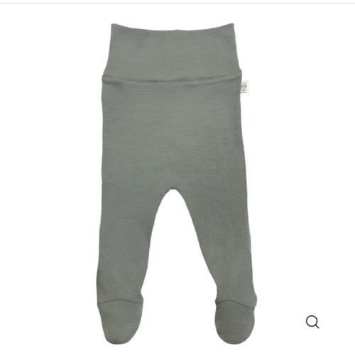 Baby Footed Pants, Merino Wool, Sage