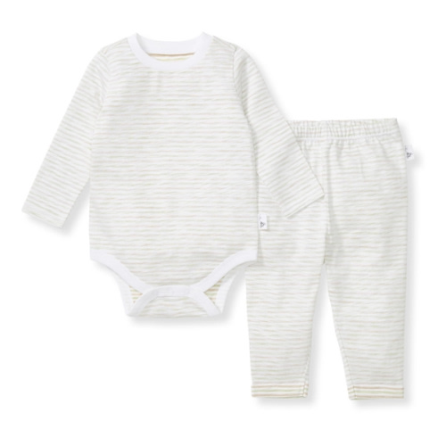 Slub Stripe Baby Neutral Bodysuit Set
