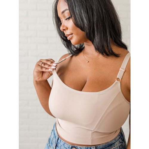 [LACE BACK] Amelia Cami in Sand, L