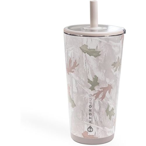 HydroJug Everyday Tumbler 20 oz, Ceramic-Lined Straw Cup, Camo