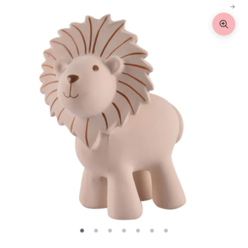 Lion Organic Natural Rubber Rattle, Teether & Bath Toy