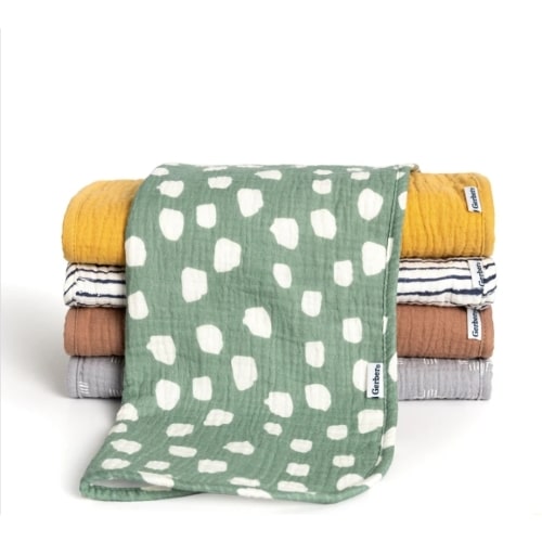 5-Pack Baby Neutral Teal Dots Muslin Burp Cloths – Gerber Childrenswear