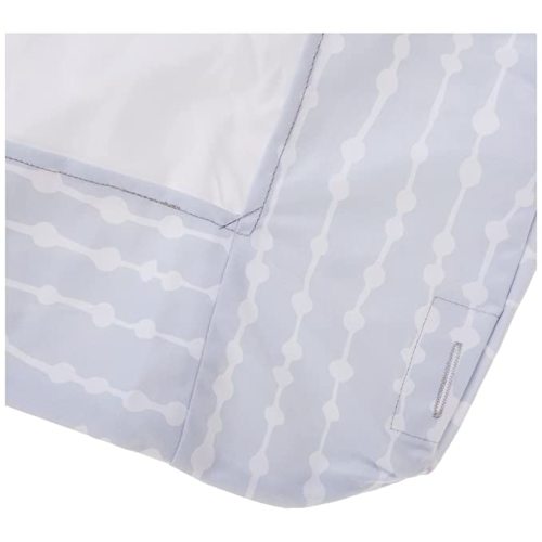 4moms Breeze Playard Sheets, for Baby Bassinets and Furniture, Machine Washable, Soft, Plush, Waterproof Fabric, Grey Beads - Geometric