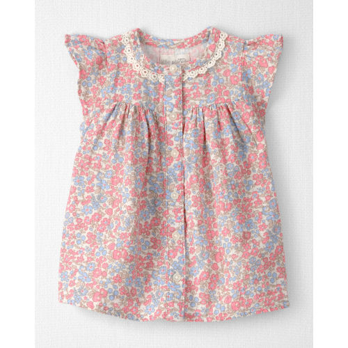 Baby Girl Organic Cotton Gauze Dress in Spring Floral Print - Little Planet | Carter's