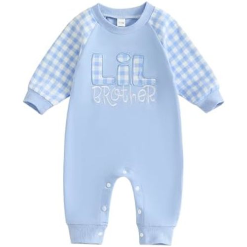 Toddler Baby Boy Promoted to Big Brother Announcement Outfits Long Sleeve Little Brother Matching Clothes Sets