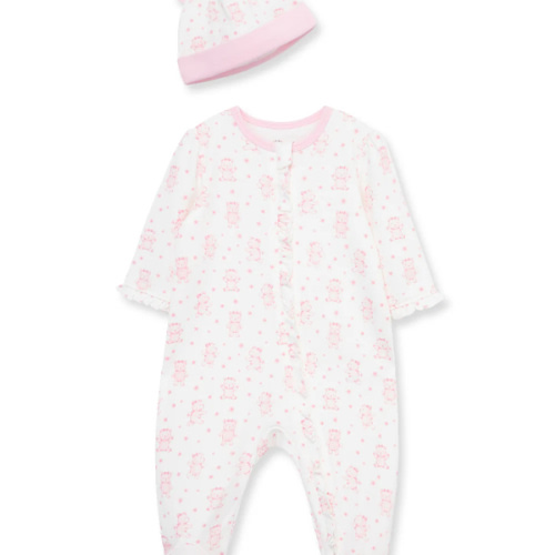 Joyful Bear 2-Way-Zip Footie & Hat