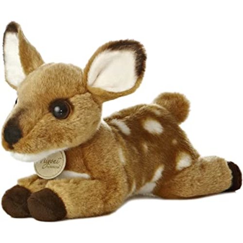 Aurora® Realistic Miyoni® Fawn Stuffed Animal - Lifelike Details Make a Cherished Companion - Perfect for Decorating Bedrooms or Classrooms - Brown 8 Inches