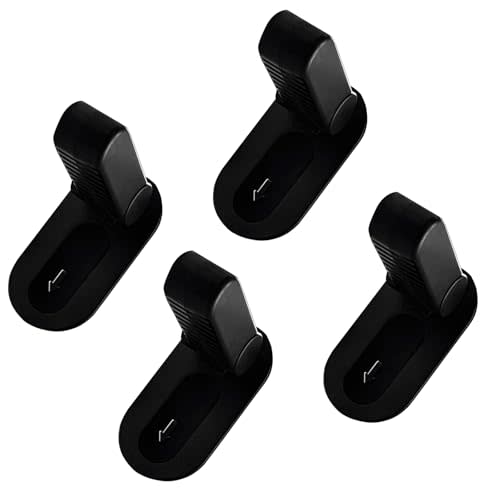 Childproof Door Lever Lock Prevents Toddlers Pets from Opening Doors, No Drill Tool Needed Easy to Instal, Child Safety Locks for Doors, Windows, washrooms (Black, Pack, 4)