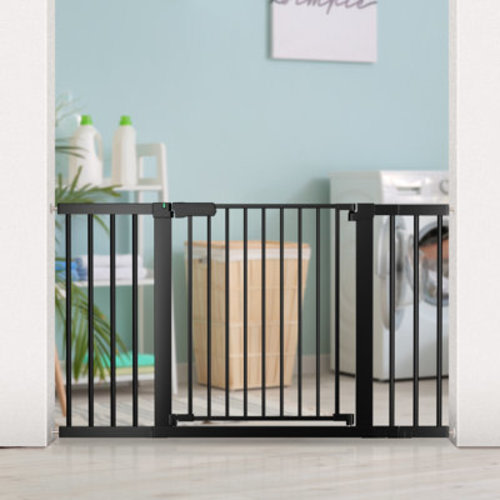 Toocapro 29.5-51.6" Wide Auto Close Safety Baby Gate 30" Tall Dual Lock with Secure Indicator & Reviews | Wayfair