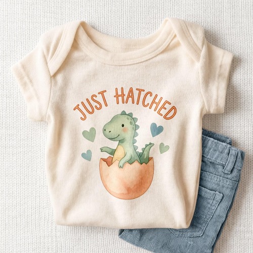 New Baby Dinosaur Onesie - Cute Dinosaur Newborn Bodysuit