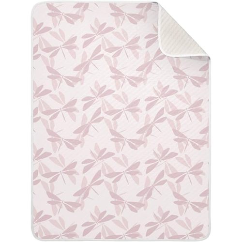 Swaddle Blanket for Pink and Purple Dragonfly Baby Receiving Blanket Muslin Baby Swaddles Soft Cotton Breathable Nursery Blankets for Unisex Boys and Girls 30x40 Inch