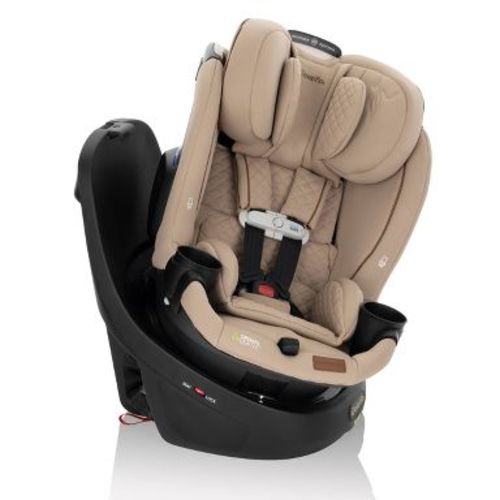 Evenflo Gold Revolve 360 Slim 2-in-1 Rotating Convertible Car Seat - Travertine: 33.6 lbs, Minimum Weight 4 lbs