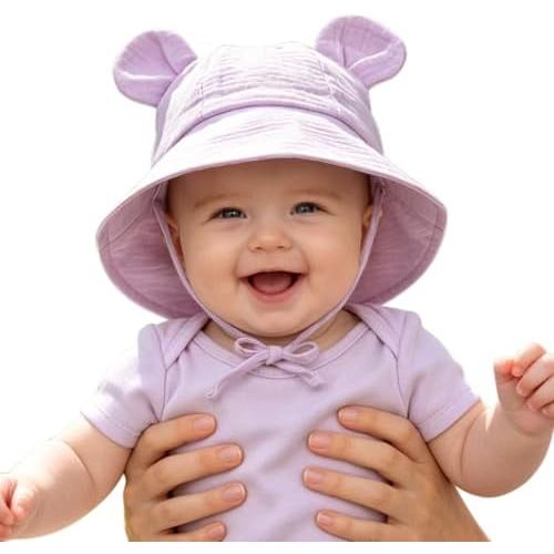 Baby Summer Sun Hat Infant Boys Girls Outdoor Breathable Hat Toddler Medical Cotton Yarn Bucket Hats