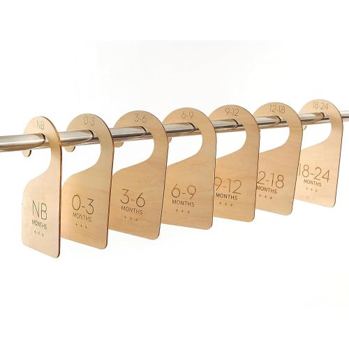 Modern Baby Closet Dividers - Wooden Closet Dividers Baby,Clothes Dividers for Nursery Closet,Newborn to 24 Months for Home Nursery Clothes