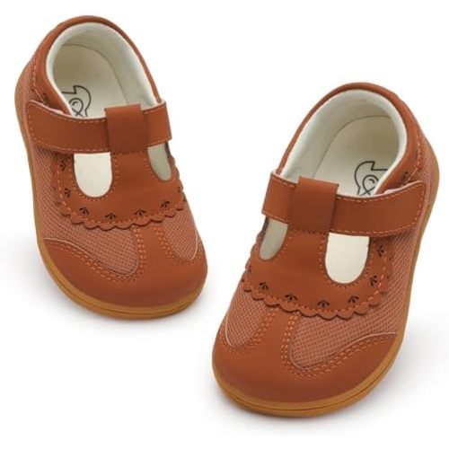 LeIsfIt Toddler Girl Shoes Mary Jane Dress Shoes for Girls Wide Breathable Ballet Flats for Party School Wedding Church