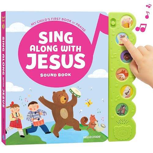 Hello 2 Kids Sing Along with Jesus Christian Sound Books with 6 Bible Songs | Sing along with Bible songs and praise music, Baby Bible Gifts for Baptism, Christening, Dedication, Sunday School Ages 1+