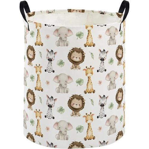 Kids Laundry Basket Animal Hamper for Nursery Boys Hamper Cute Kids Storage Bin Organizer Room Decor for Home(Cute animal)