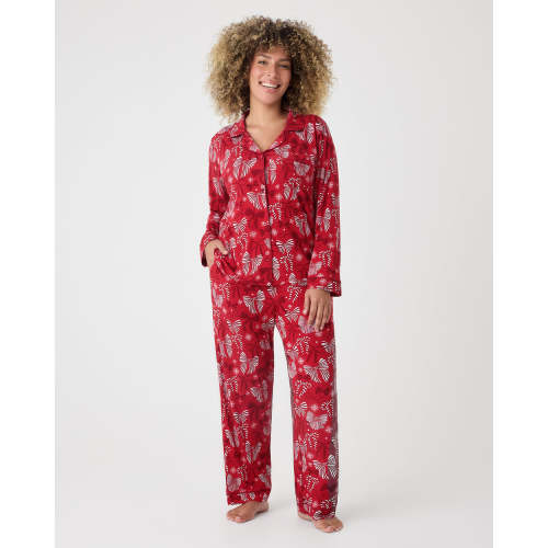 Holiday Bows Women's Long Sleeve Pajama Set