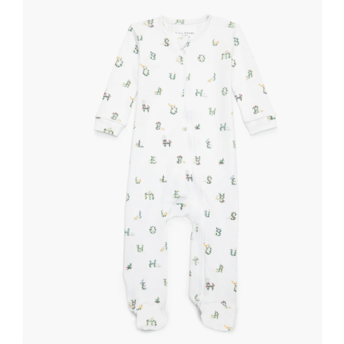 The Footie Pajama - Light Pink Trellis