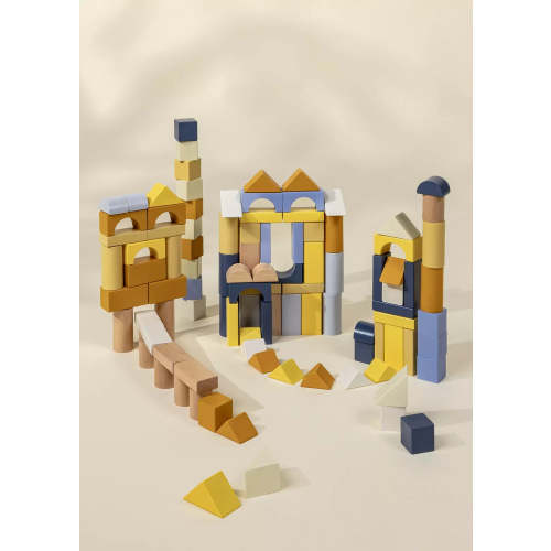 Wooden Construction Blocks Set - 100pcs