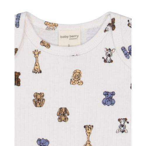 Cream Baby Short Sleeve Organic Cotton Rib Bodysuit | Best&Less™ Online