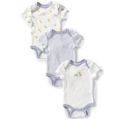 Little Me Baby Boys Cotton Safari 3-Pack Bodysuit Set