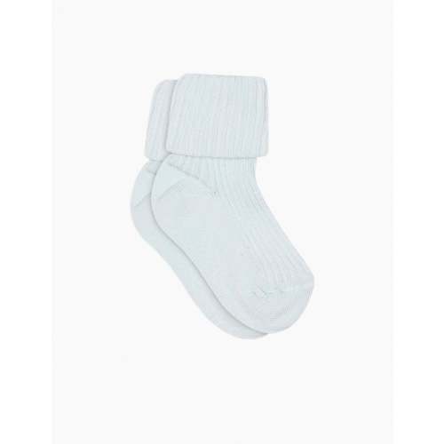 Cotton Rib Baby Socks in Sky Way