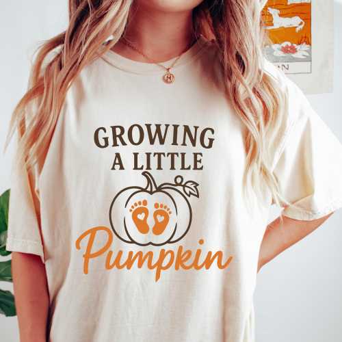 Growing A Little Pumpkin Fall Sweatshirt, Maternity Announcement Shirt, Pregnancy Thanksgiving Sweatshirt , Fall Pregnancy Reveal Gift