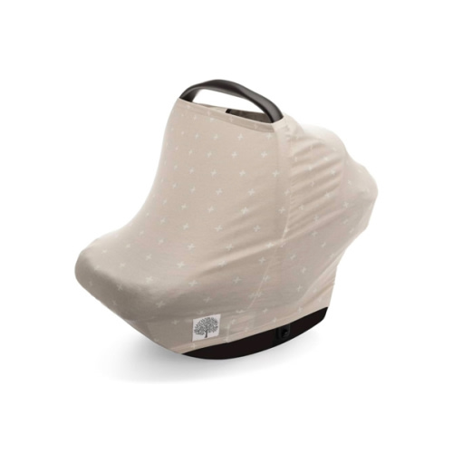 Parker Baby 4 in 1 Car Seat Cover for Girls and Boys - Stretchy Carseat Canopy, Nursing Cover, Grocery Cart Cover, High Chair Cover - "Desert"