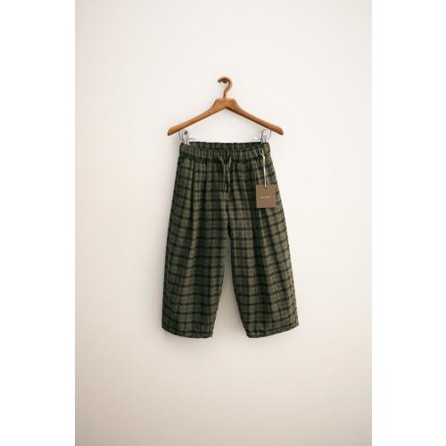 ZARA TIMELESS - CHECKED BALLOON PANTS - Mid-green | ZARA United States