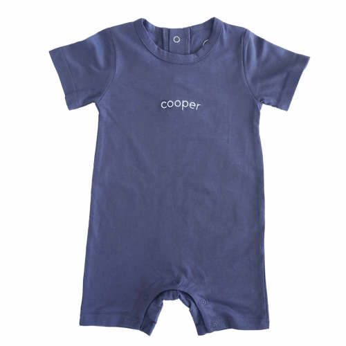 Personalized or Short Sleeve Snap Romper