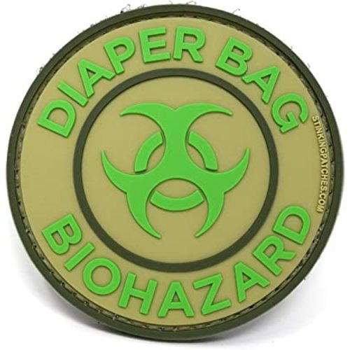 Tactical Diaper Bag Biohazard PVC Tactical Hook and Loop Patch | Funny and Practical