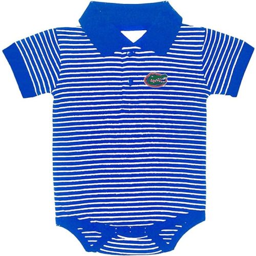 Two Feet Ahead Striped Short Sleeve Golf Polo Baby Bodysuit Creeper Infants Newborn Sizes 0-3M 6M 12M